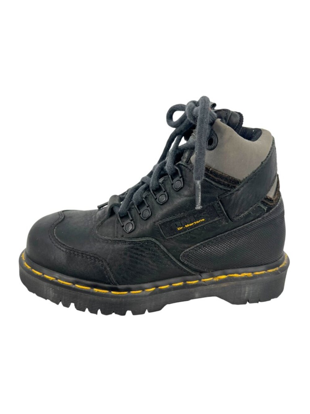Dr. Martens 8877 Steel Toe Black Work Boots Size 4 US 6 England Made Vintage
